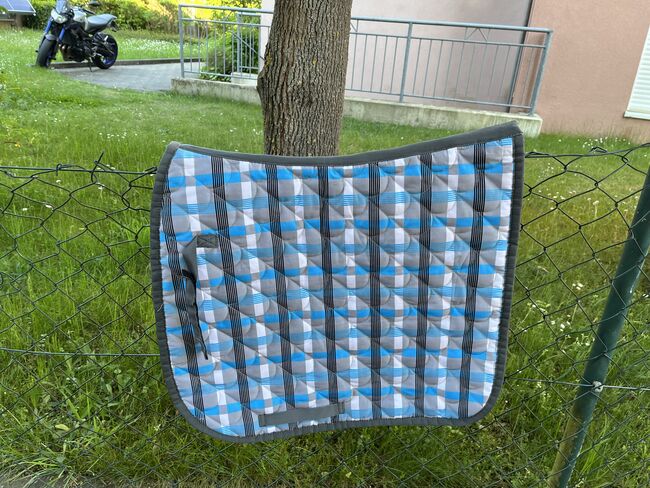 Schabracke hellblau,grau,schwarz,weiß, Mustang, Ramona, Dressage Pads, Gunzenhausen