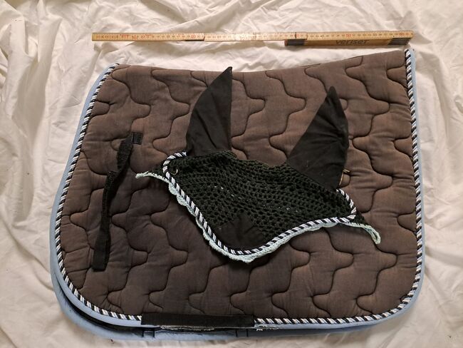Schabracke VS mit Ohrengarn, schwarz- blau, BR, Patricia , Dressage Pads, Neudorf