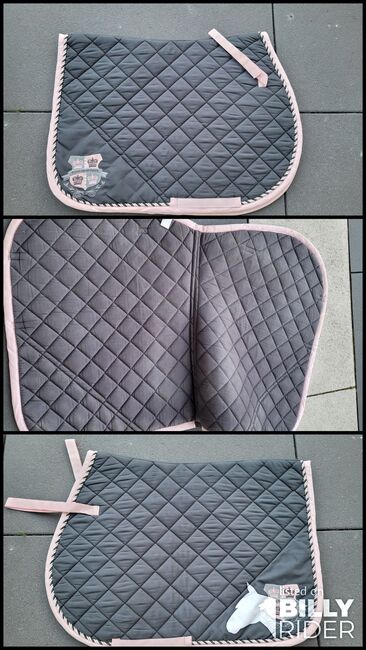 Schabracke grau rosa VSD, privat, Dressage Pads, friedrichsthal, Image 4