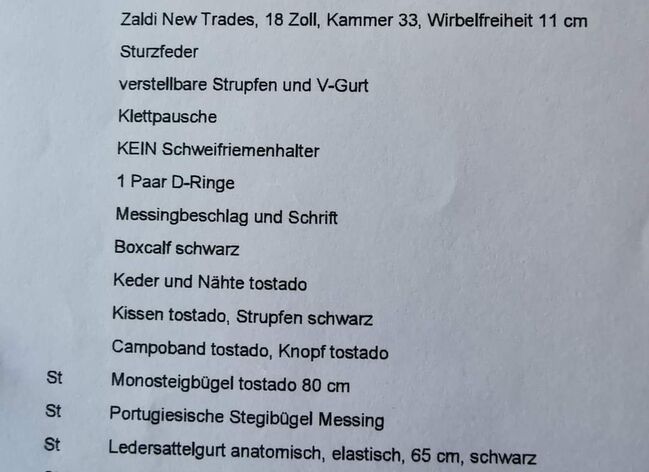 Zaldi New Trades, Zaldi New Trades , Ute Piel, Sonstiger Sattel, Neetze, Abbildung 6