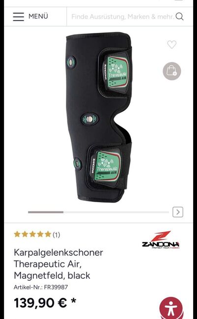 Zandona Therapeutic Air Magnetfeld Gamaschen Karpalgelenk Schoner neu Gr.S, Zandona  Therapeutic Air Knee Magnetfeld Gamaschen , Sylvie , Tendon Boots, Dinkelsbühl , Image 4