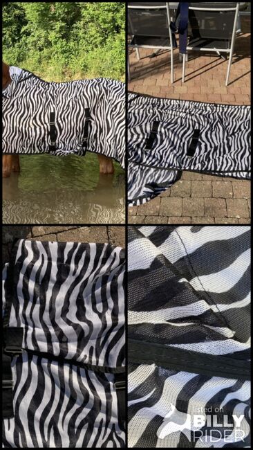 Zebra Fliegendecke mit Halsteil 145cm, HKM, Bernadett, Fliegenschutz, Kaufbeuren, Abbildung 5