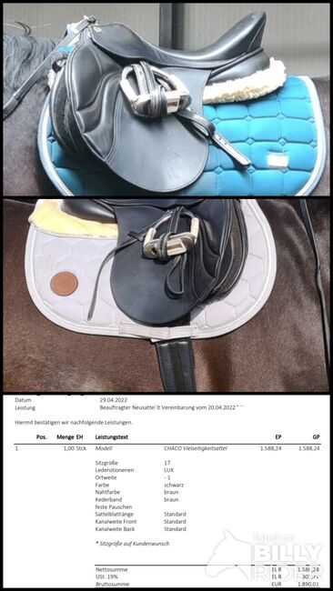 Verkaufe neuwertigen Vielseitigkeitssattel 17 Zoll, Bagual Chaco, Yvonne, All Purpose Saddle, Eulatal, Image 4