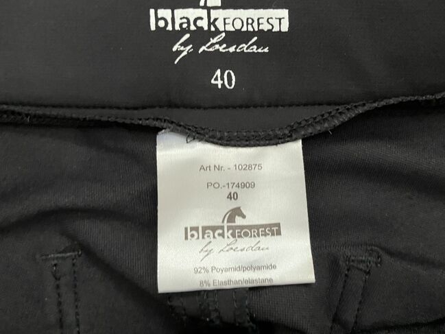 Schwarze Jodphur Sommerreithose, Black Forest, Heidi , Breeches & Jodhpurs, Stuttgart, Image 4