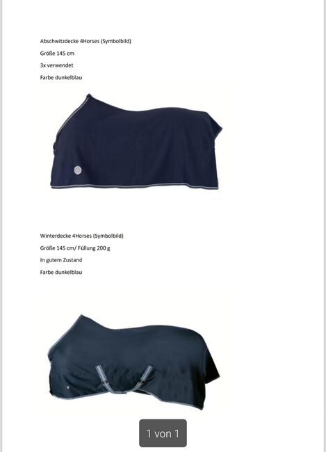 Abschwitzdecke + Winterdecke 200g, Verena , Horse Blankets, Sheets & Coolers, Schölbing